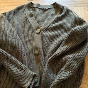 George Olive Cardigan Sweater for Women